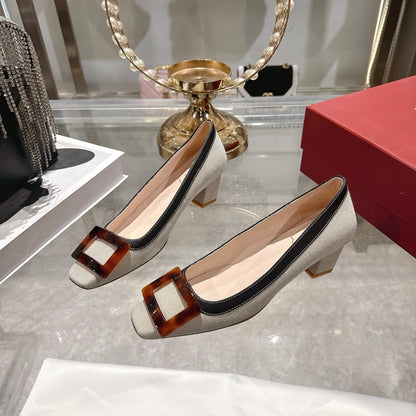 【RV】新款方扣方头凉鞋