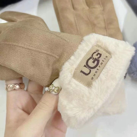 U Chirp gg Autumn and Winter Arctic Velvet Touch Screen Gloves Outdoor Cycling Warm Unisex Adult Gloves Touch Screen Compatible