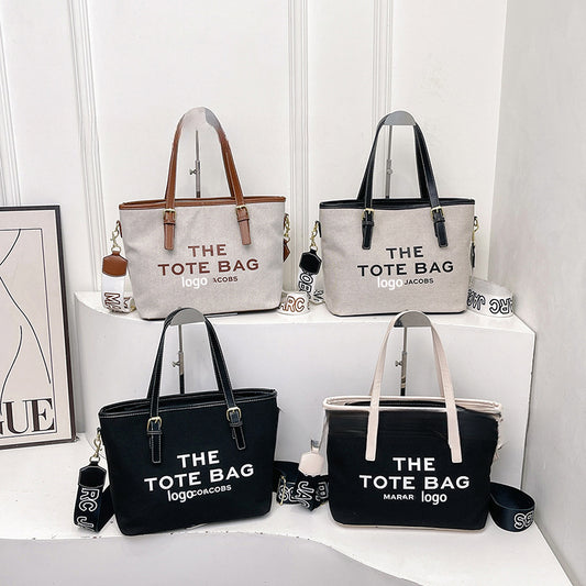 2025New Year Large Capacity Shoulder Bag Casual Women's Bag Handbag Overseas Canvas Versatile Bag Women's Tote Bag