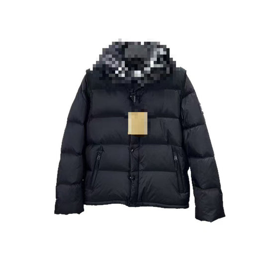 Trendy Brand Autumn Winter Classic Detachable Sleeves Plaid Hooded Cotton Jacket