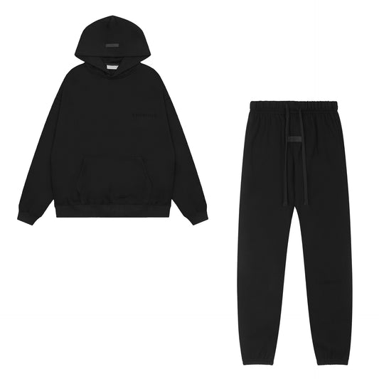 Hot Selling Hooded Sweatshirt with Black Letter Flocking FOG Double Line ESSENTIALS Fashion Brand