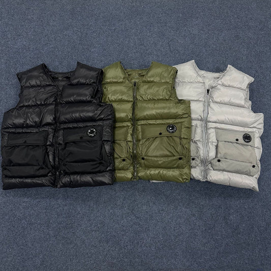 Classic workwear-style thickened warm cotton vest jacket